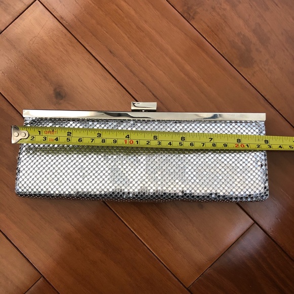 Silver Clutch Fancy Formal Dressy Purse Pink Stix - Picture 2 of 6